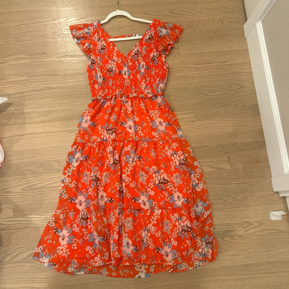 JS Collections Vibrant Floral Kids Dress